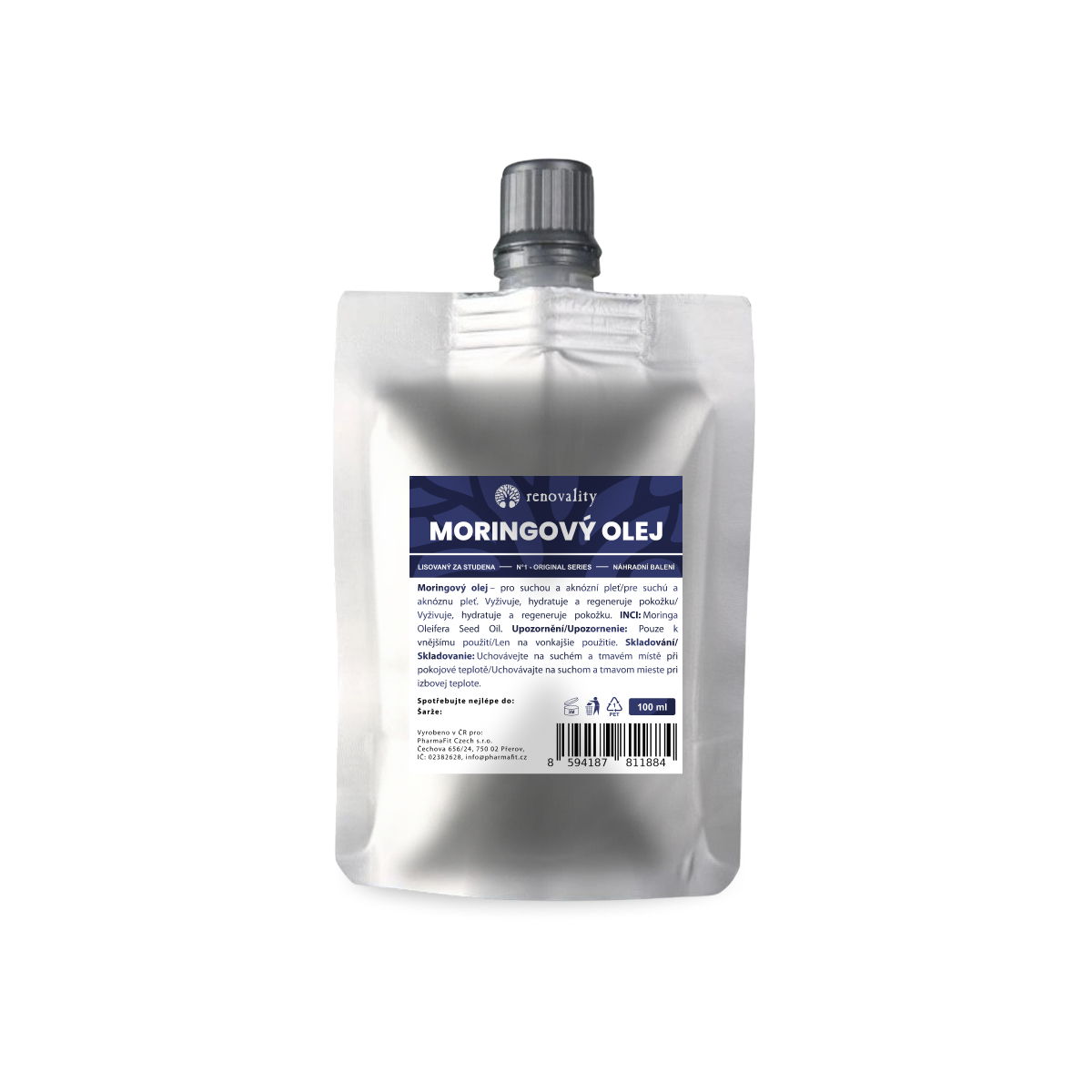 Renovality Moringový olej 100 ml - náhradní balení
