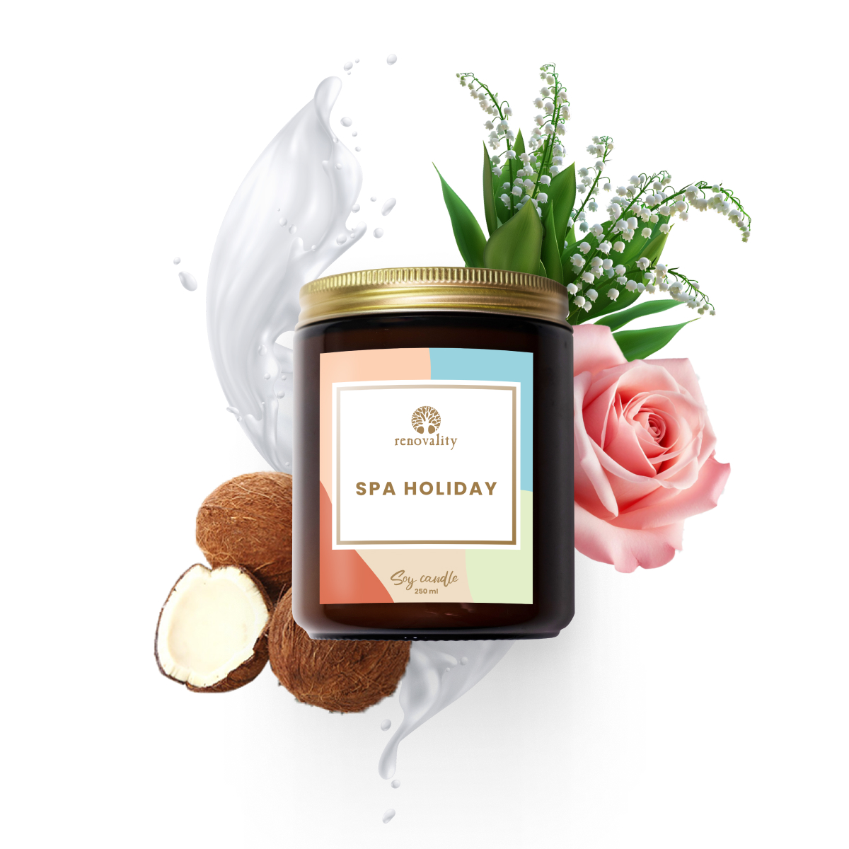 Renovality Spa Holiday – sójová svíčka 250 ml