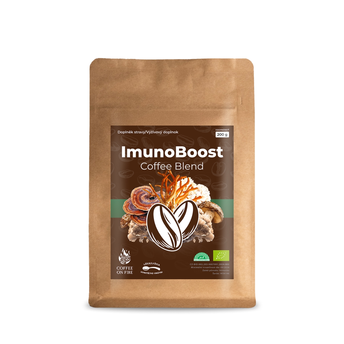Coffee On Fire ImunoBoost Mushroom BIO Coffee Blend 200g