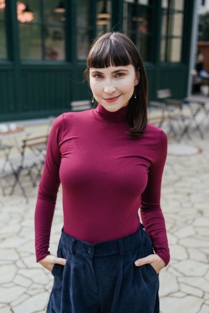 Reparáda bambusové tričko Luisa bordo