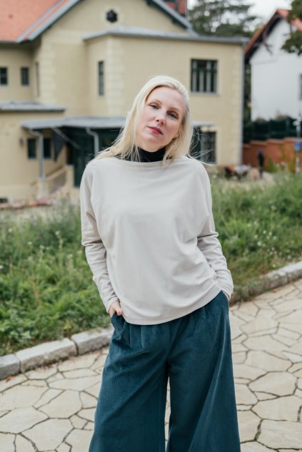 Reparáda modalová mikina Ily béžová