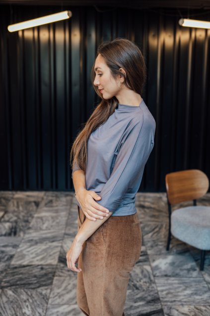 Reparáda šedé tričko Aria s tříčtvrtečním rukávem