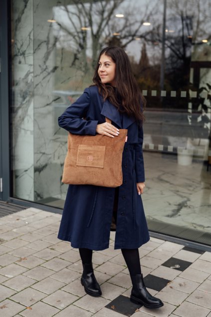 Reparada manšestrová taška hnědá