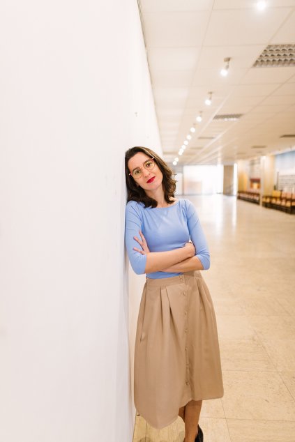 Reparada midi sukne tencel bezova azora1