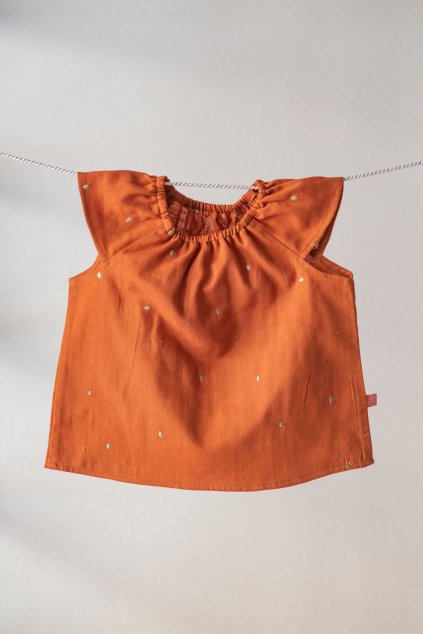 reparada detska halenka apolenka dvojita gazovina oranzova1