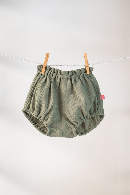 reparada muselinove kratasky detske khaki zelene