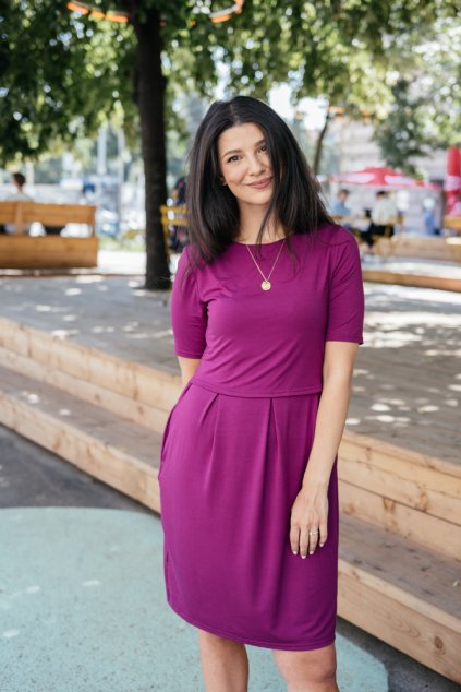 Reparada bambusové kojicí šaty švestka