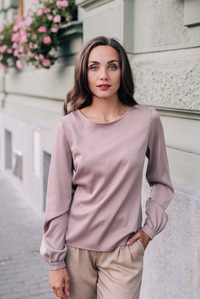 Levně Slavnostní halenka Lila růžová