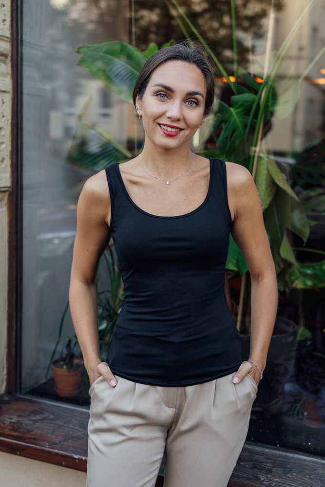 Merino tílko Marta černé