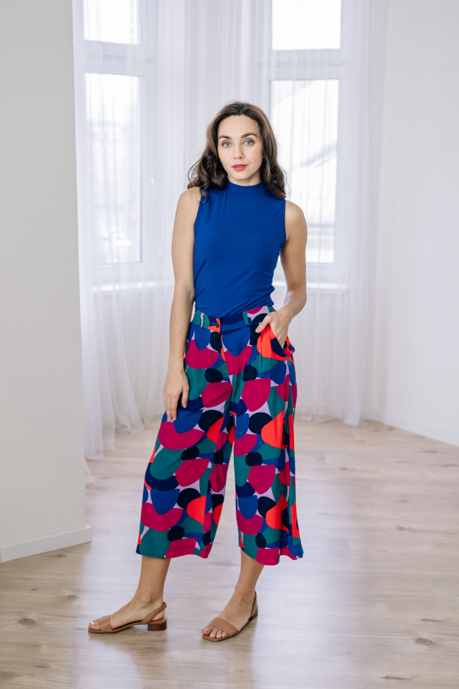Culottes Michele abstraktní vzor