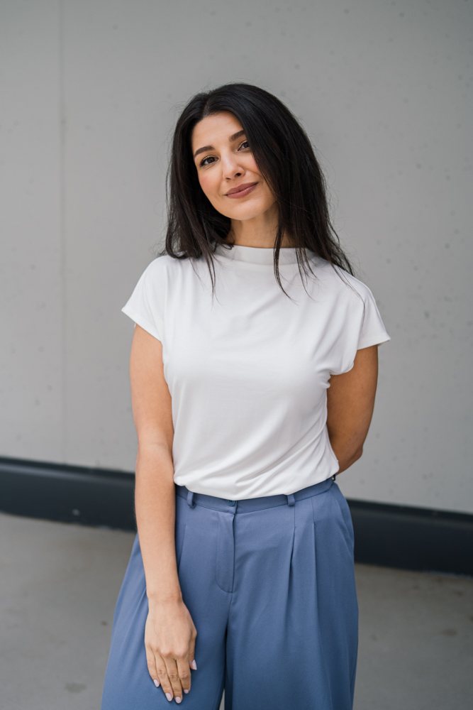 Bamboo tričko Aria s kr. rukávem mléčně bílé