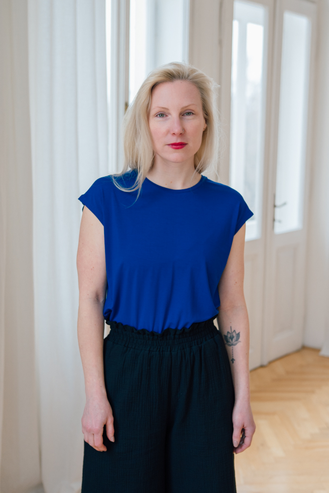 Bamboo tričko Ruby s kr. rukávem královsky modré