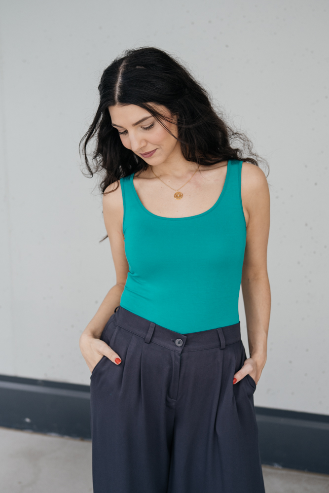 Levně Bamboo tílko Marta ostře zelené