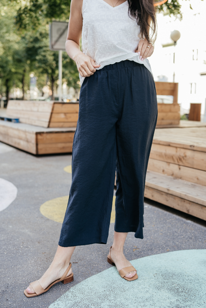 Vzdušné culottes Ronda černé Velikost: S
