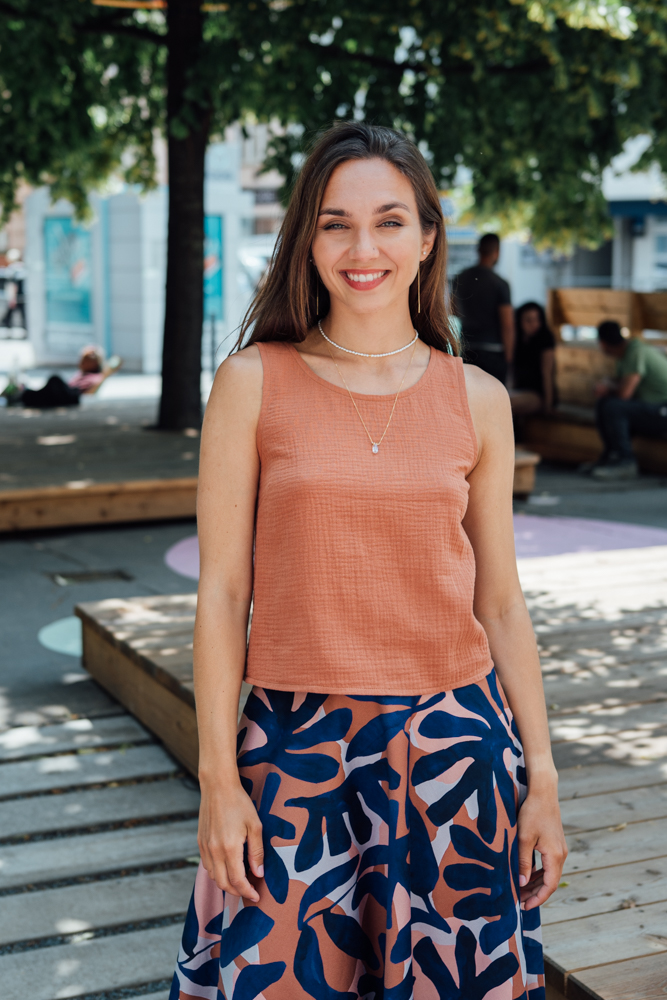 Mušelínový top Rory hnědý