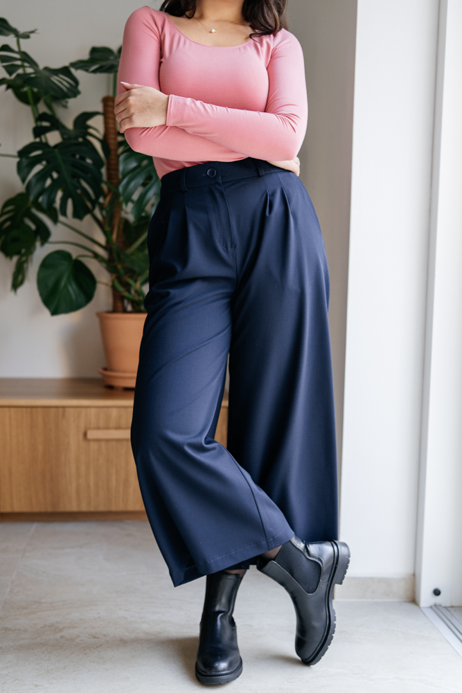 Levně Business culottes Michele modré
