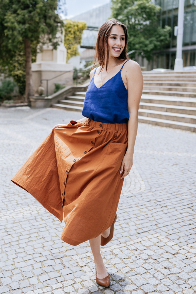 Skořicově hnědá sukně Lina Velikost: XS
