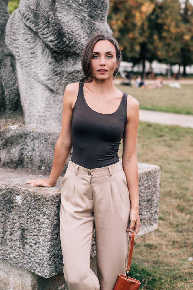 Bamboo tílko Marta hnědé