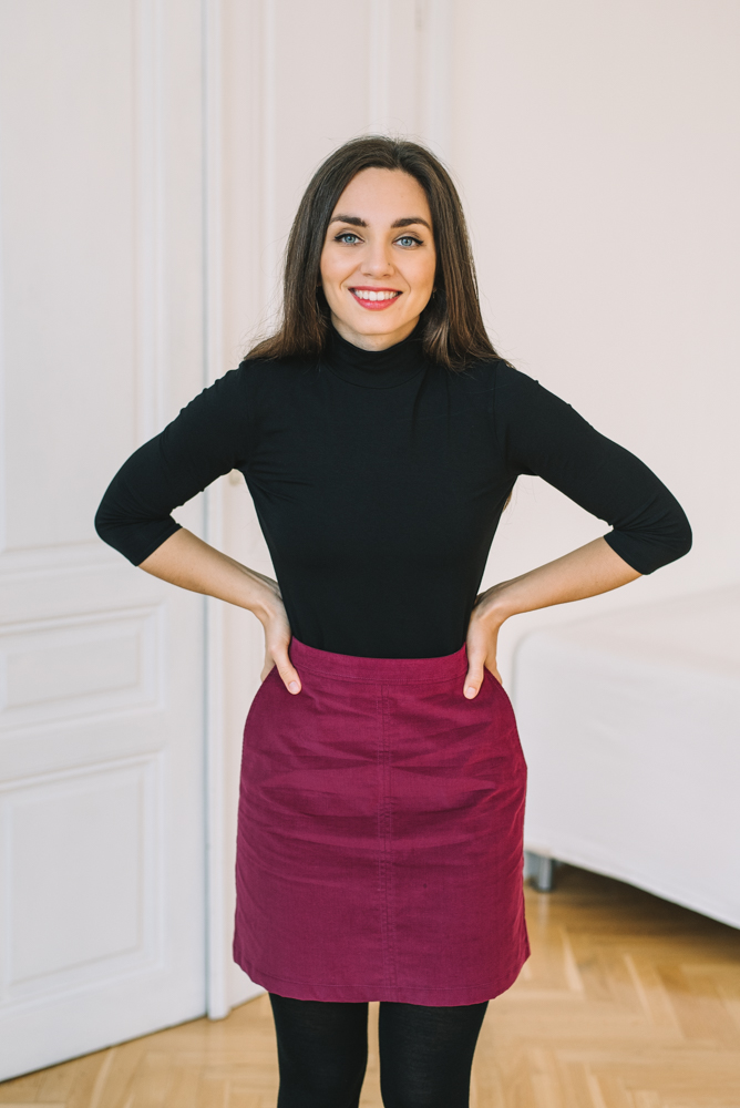 Levně Bamboo rolák Luisa s 3/4 rukávem černý