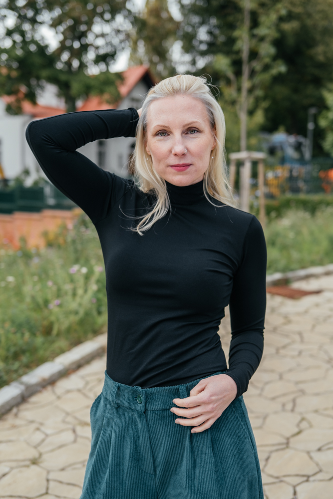 Levně Bamboo rolák Luisa s dl. rukávem černý