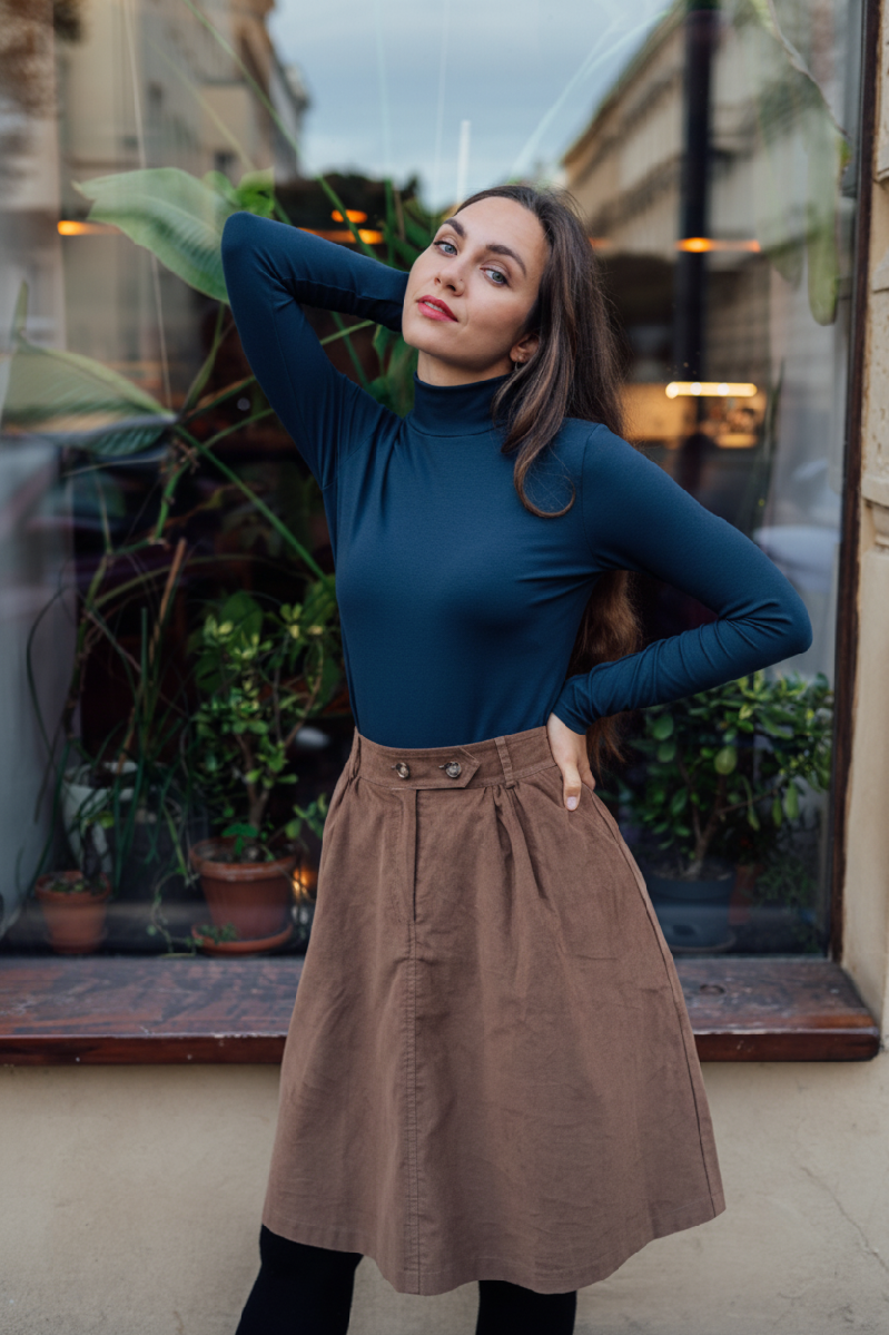 Levně Bamboo rolák Luisa s dl. rukávem tmavě modrý