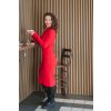 Šaty Laura ze silnějšího žebrovaného úpletu červené