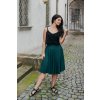Bambusová kolová sukně Isa tmavě zelená