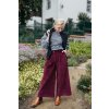 Reparáda manšestrové culottes bordo