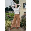 Culottes Michele silnější manšestr hnědý