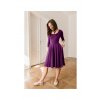 Šaty Osudová Marta s 3/4 rukávem, vyšší gramáž, švestkově fialové