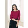 Bamboo tričko Amabile s 3/4 rukávem fuchsiové