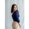 Bamboo tričko Dorothea s 3/4 rukávem tmavě modré