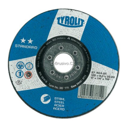 Brusny kotouc Tyrolit 125x60x22 Standard 367771 na ocel