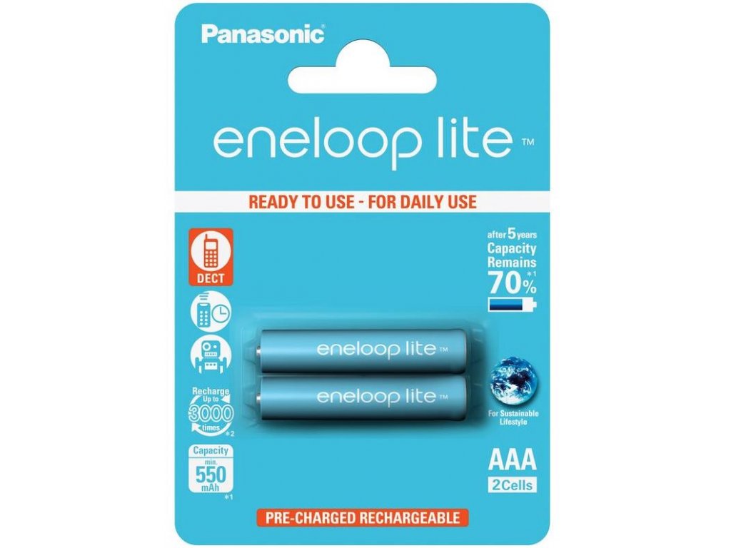 Baterie Panasonic Eneloop lite BK-4LCCE, AAA, 550mAh, (blistr 2ks)
