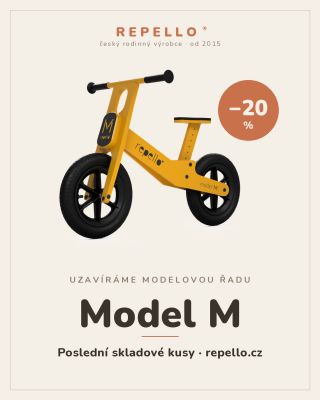 Model M postupně uzavíráme a poslední skladové kusy nabízíme se slevou 20 %. Lehké dřevěné odrážedlo (3,2 kg), které roste...