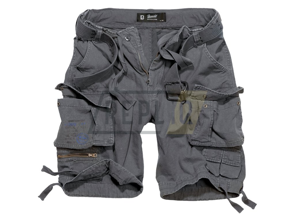 Kraťasy s opaskem SAVAGE vintage ANTRACITOVÉ (velikost L)