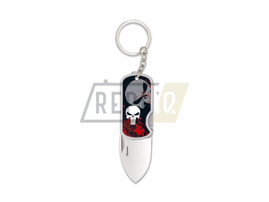 Nůž zavírací DOG TAG PUNISHER LEBKA přívěšek