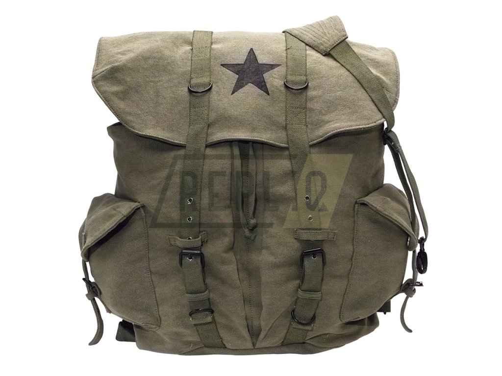 Batoh VINTAGE WEEKEND STAR ZELENÝ  + Doprava zdarma na další nákup