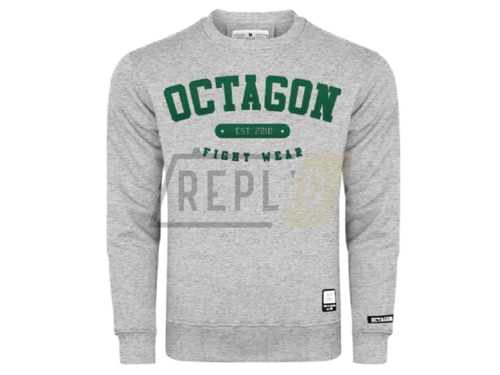Pánská mikina OCTAGON est. 2010 melange/green  + Doprava zdarma na další nákup