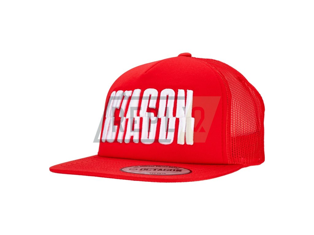 Snapback Octagon Mesh red