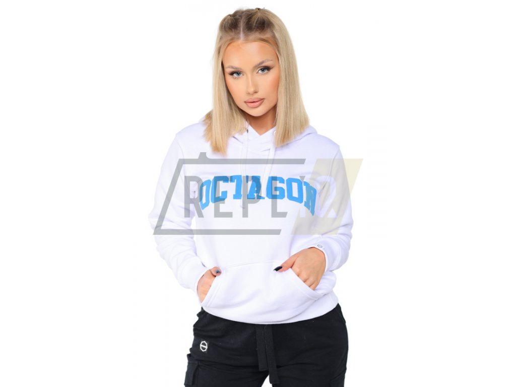 Dámská mikina s kapucí Octagon Caption s kapucí white  + Doprava zdarma na další nákup