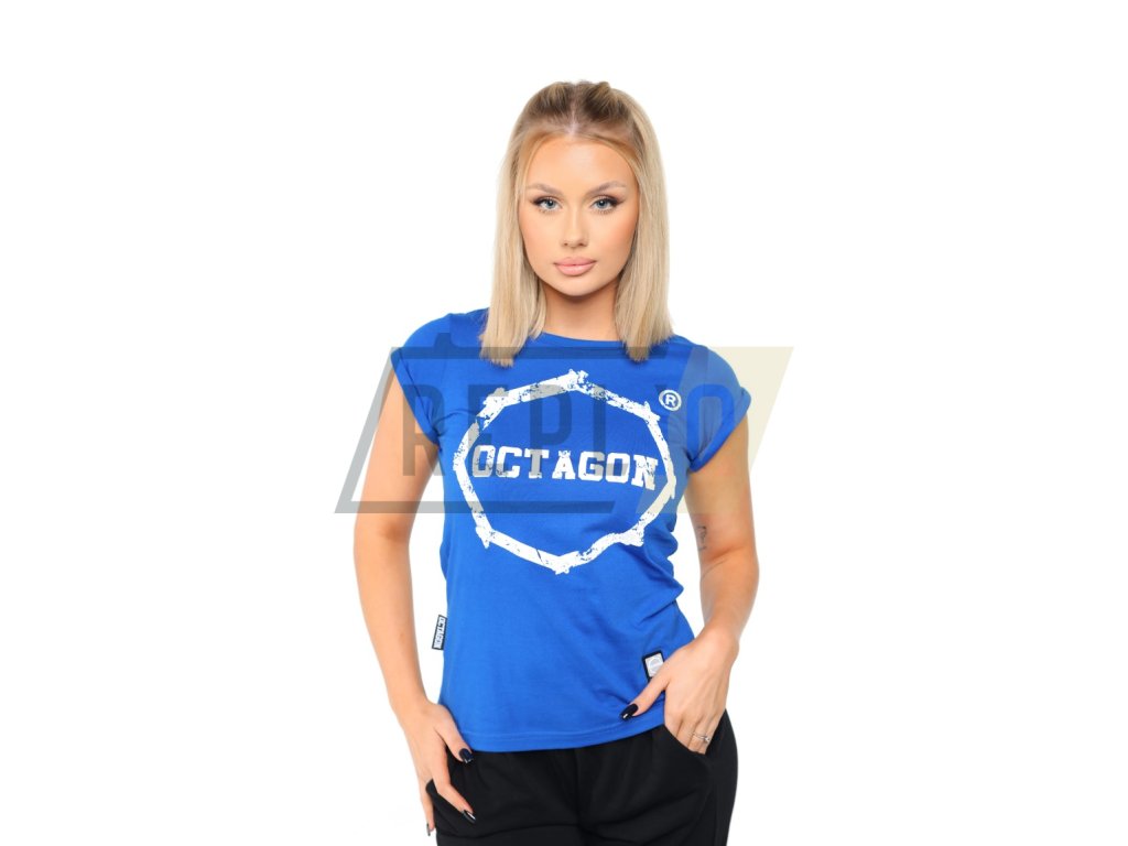 DÁMSKÉ TRIKO OCTAGON Logo Smash modré (Velikost S)