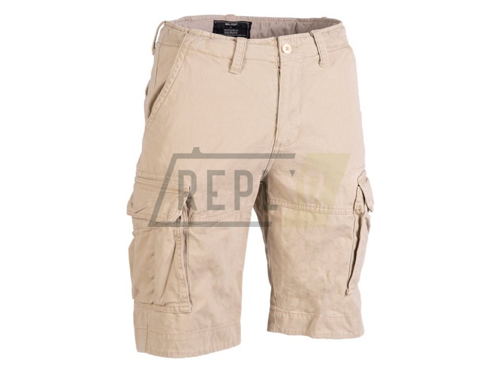 Kraťasy VINTAGE bavlněné předeprané KHAKI
