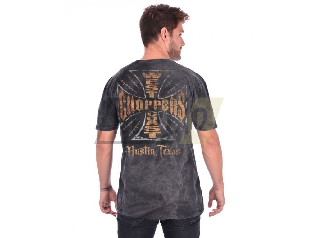 Pánské triko West Coast Choppers WCC Web Cross Vintage (Velikost L)