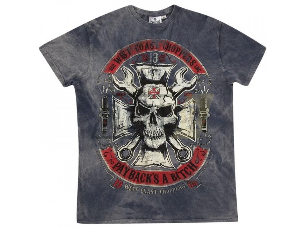 Pánské triko West Coast Choppers MECHANIC TEE Vintage blue