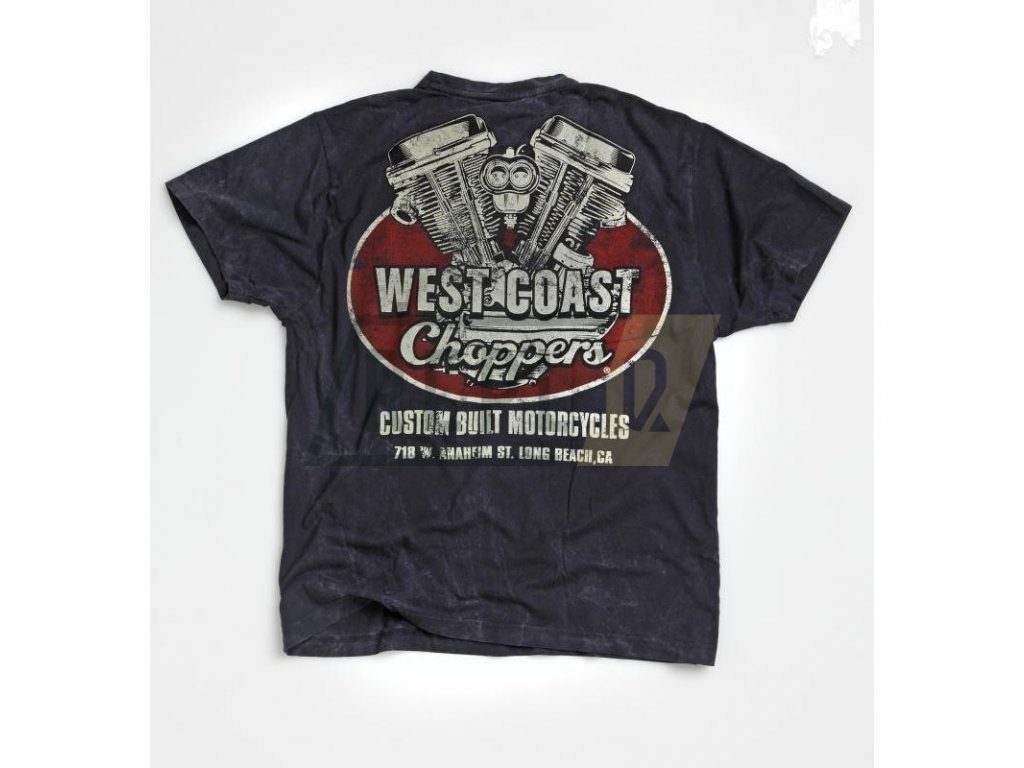 Pánské triko West Coast Choppers PANHEAD Vintage Blue