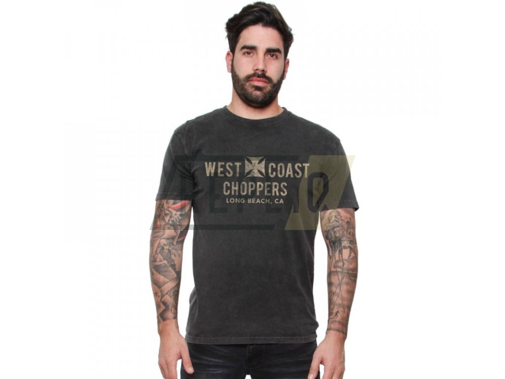 Pánské triko West Coast Choppers WCC EAGLE VINTAGE TEE - BLACK (Velikost M)