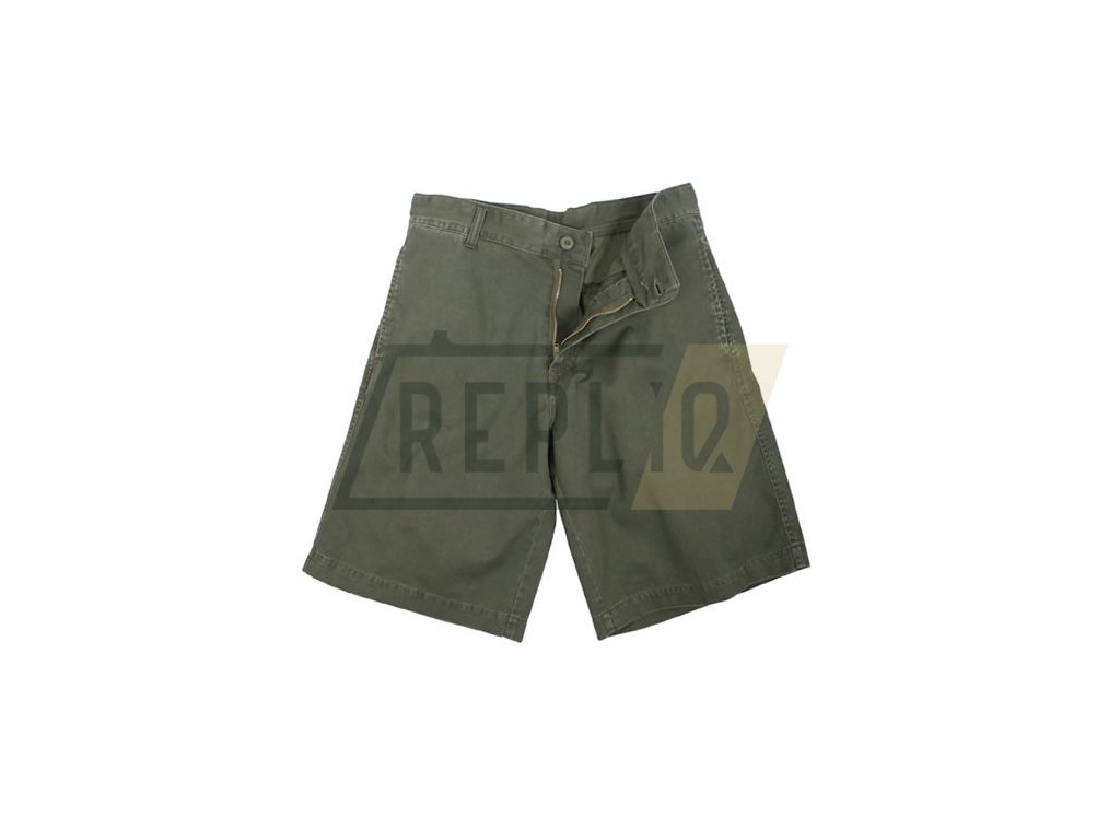 Kraťasy VINTAGE předeprané ZELENÉ