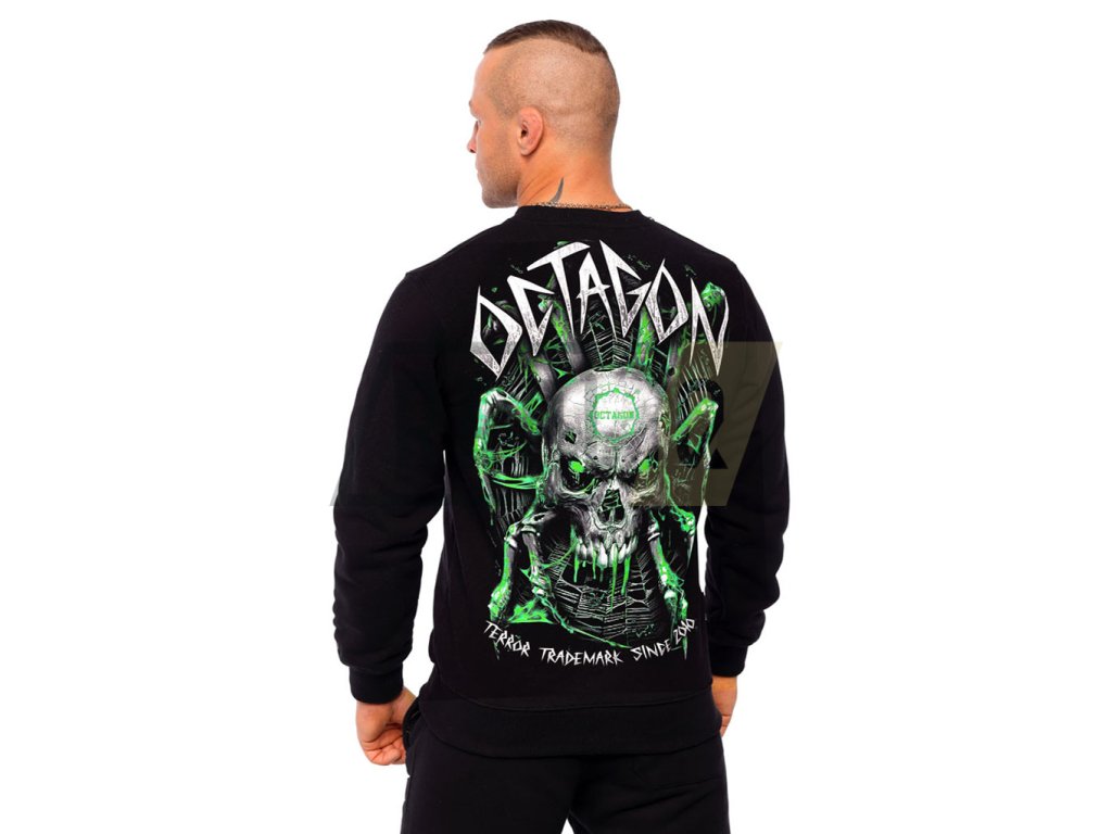 Pánská mikina Octagon bez kapce SPIDERSKULL black