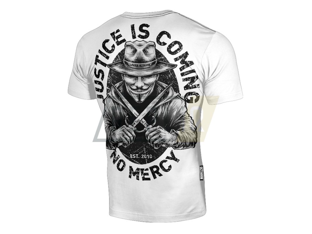 Pánské triko Octagon Justice is coming white (Velikost M)